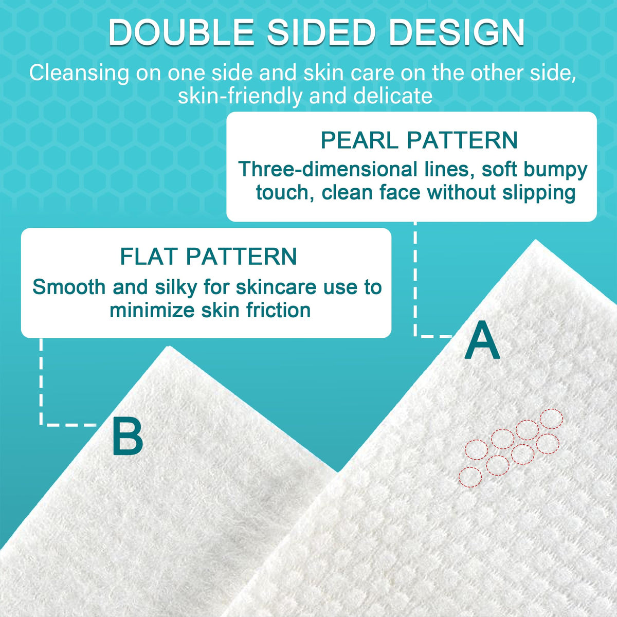 CHNLML soft skin-friendly side on disposable towel for sensitive skin.
