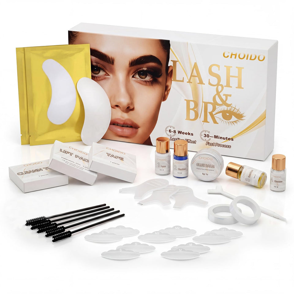 Choido lash lift kit and brow lamination setup for salon-grade results at home