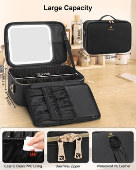 Chomeiu makeup bag with luggage strap for easy transport during trips