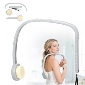 Chonario back bath brush with U-shaped handle for comfortable back cleansing