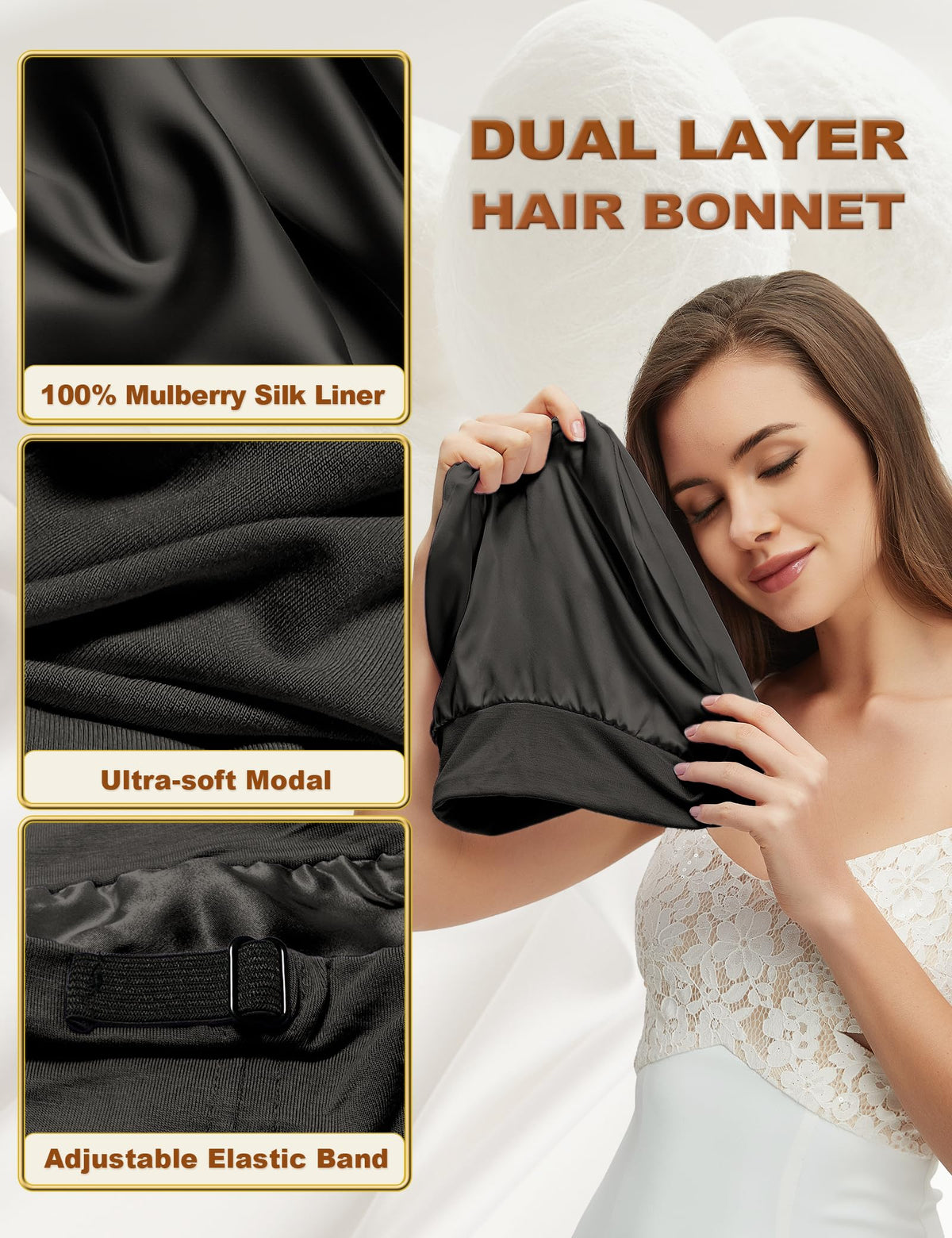 Choshion 19 Momme mulberry silk lining detail highlighting moisture retention.