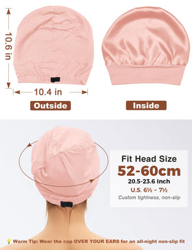 Choshion adjustable sleep cap with buckle ensures a secure, slip-free fit.