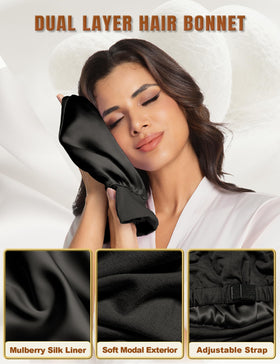 Choshion silk-lined bonnet interior reduces friction and preserves moisture.