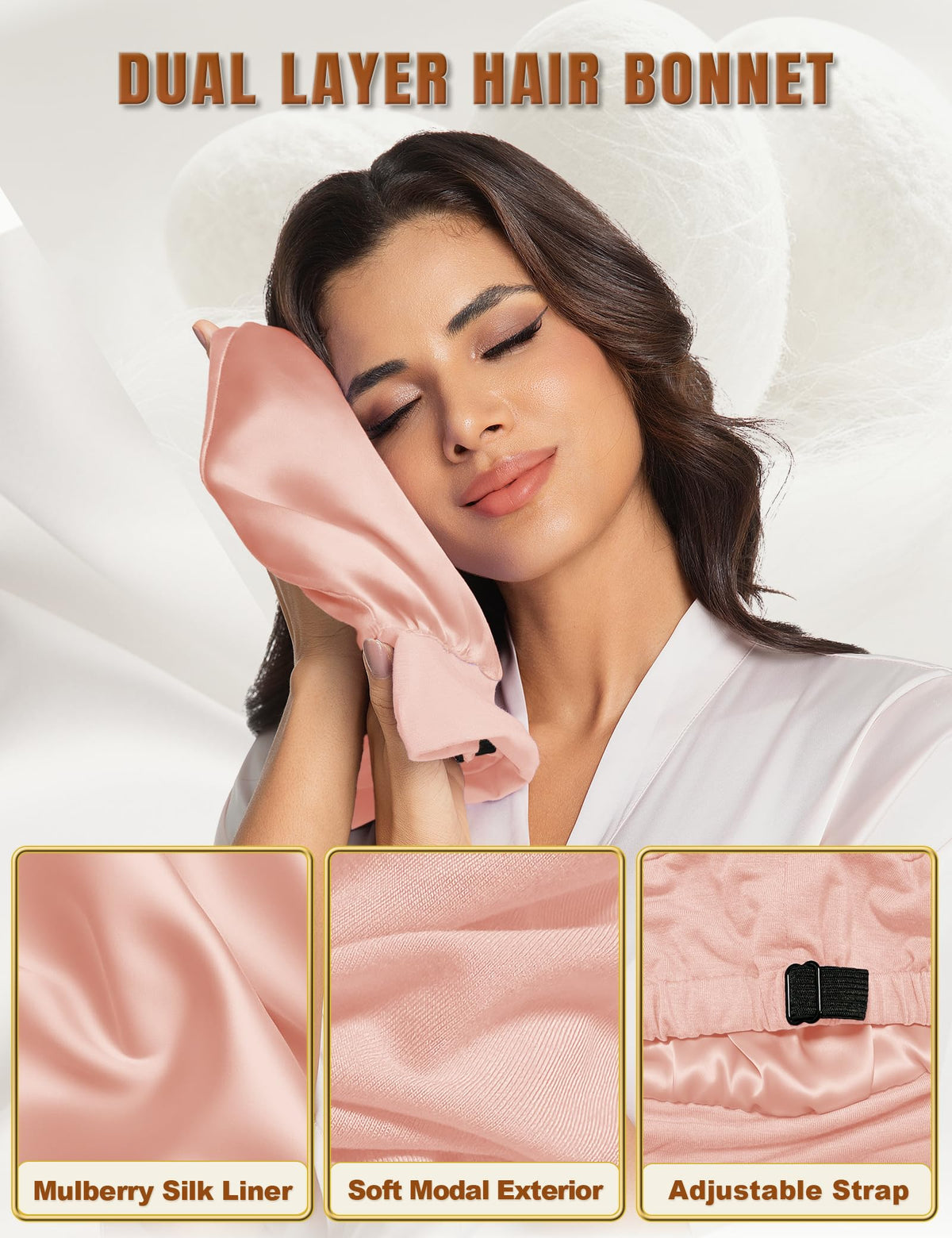 Choshion breathable modal outer shell keeps the scalp cool and comfortable.