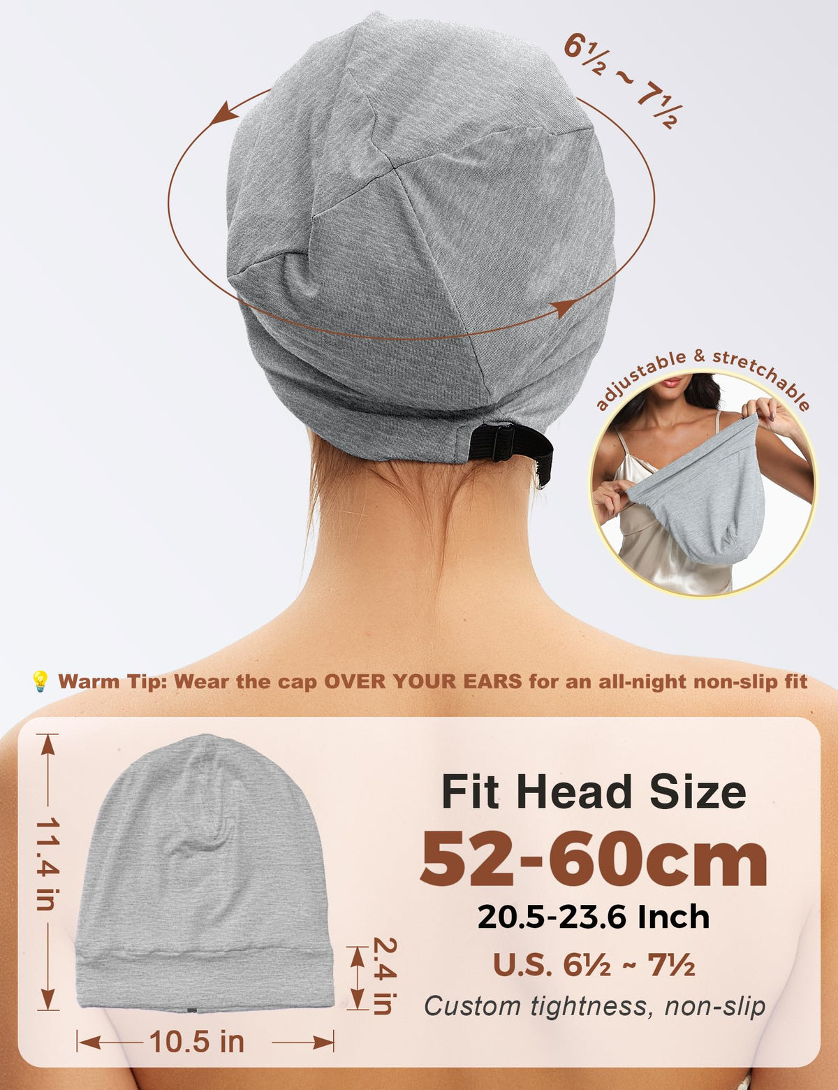 Choshion full-head sleep-cap designed for all-night hair protection and comfort.