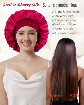 Choshion bonnet elastic band close-up showing secure, comfortable fit