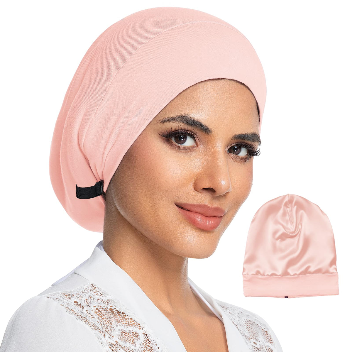 Choshion silk-lined bonnet close-up highlights premium silk for smoother mornings