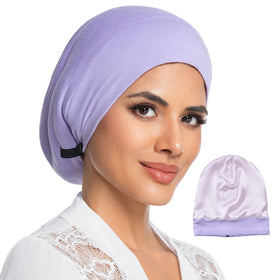 Choshion silk-lined bonnet close-up highlighting friction reduction for smoother hair.