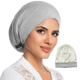 Choshion silk-lined bonnet sleep cap reducing frizz and preserving moisture for hair care.