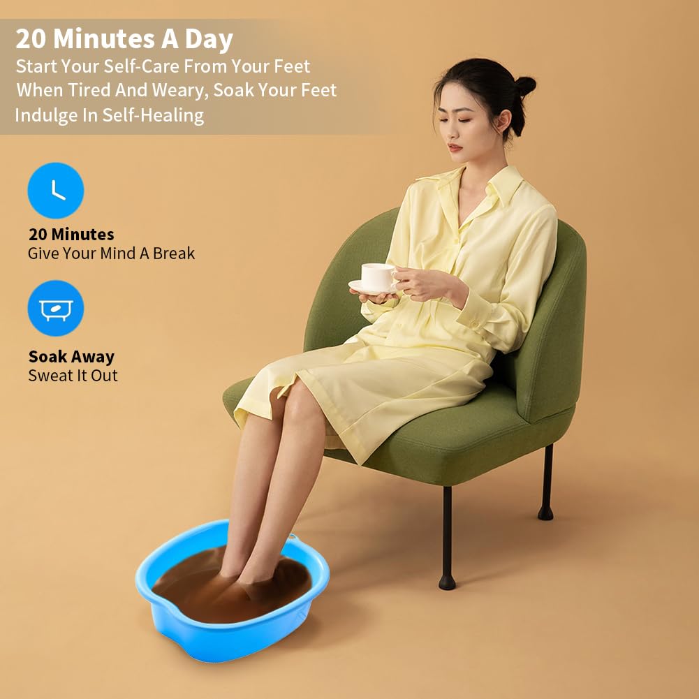 Chpbolly foot soaking tub interior shows exfoliating bumps for foot massage.
