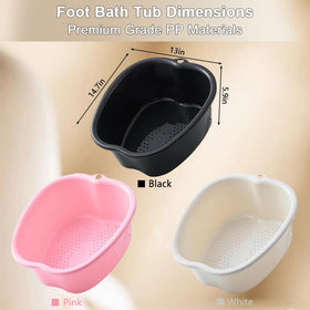 Chpbolly foot tub demonstrates generous water capacity for extended soaks.