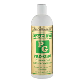 Chris Christensen ProLine Pro-Gro bottle close-up highlighting a lightweight, residue-free coat.