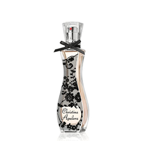 Christina Aguilera Signature bottle close-up with sleek glass and red spray aperture for easy use.