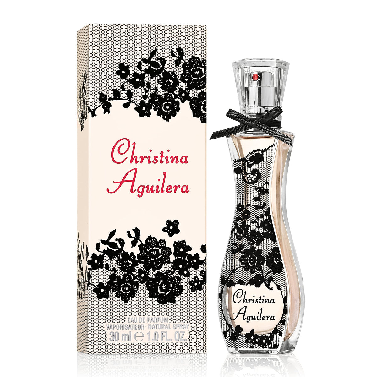 Christina Aguilera Signature perfume bottle front, showcasing glamorous design for everyday elegance.