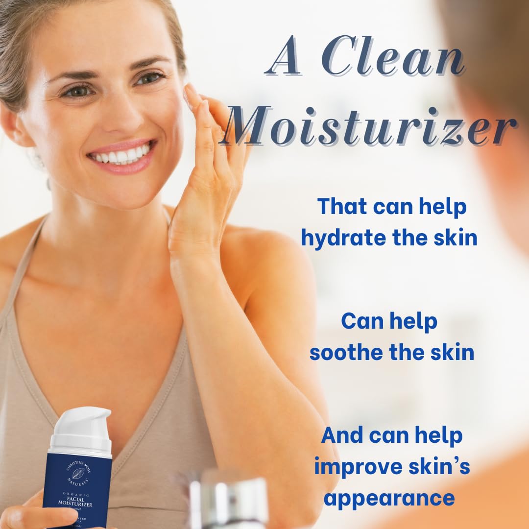 Ingredients banner highlights aloe and avocado oil in Christina Moss Naturals