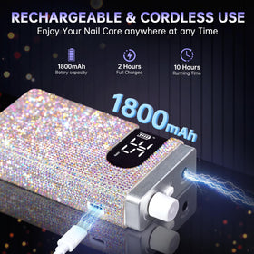 Christine Shelly low noise diamond nail drill ensures comfortable operation during sessions