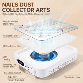 CHRISTINE SHELLY nail dust collector brushless motor delivers quiet powerful performance