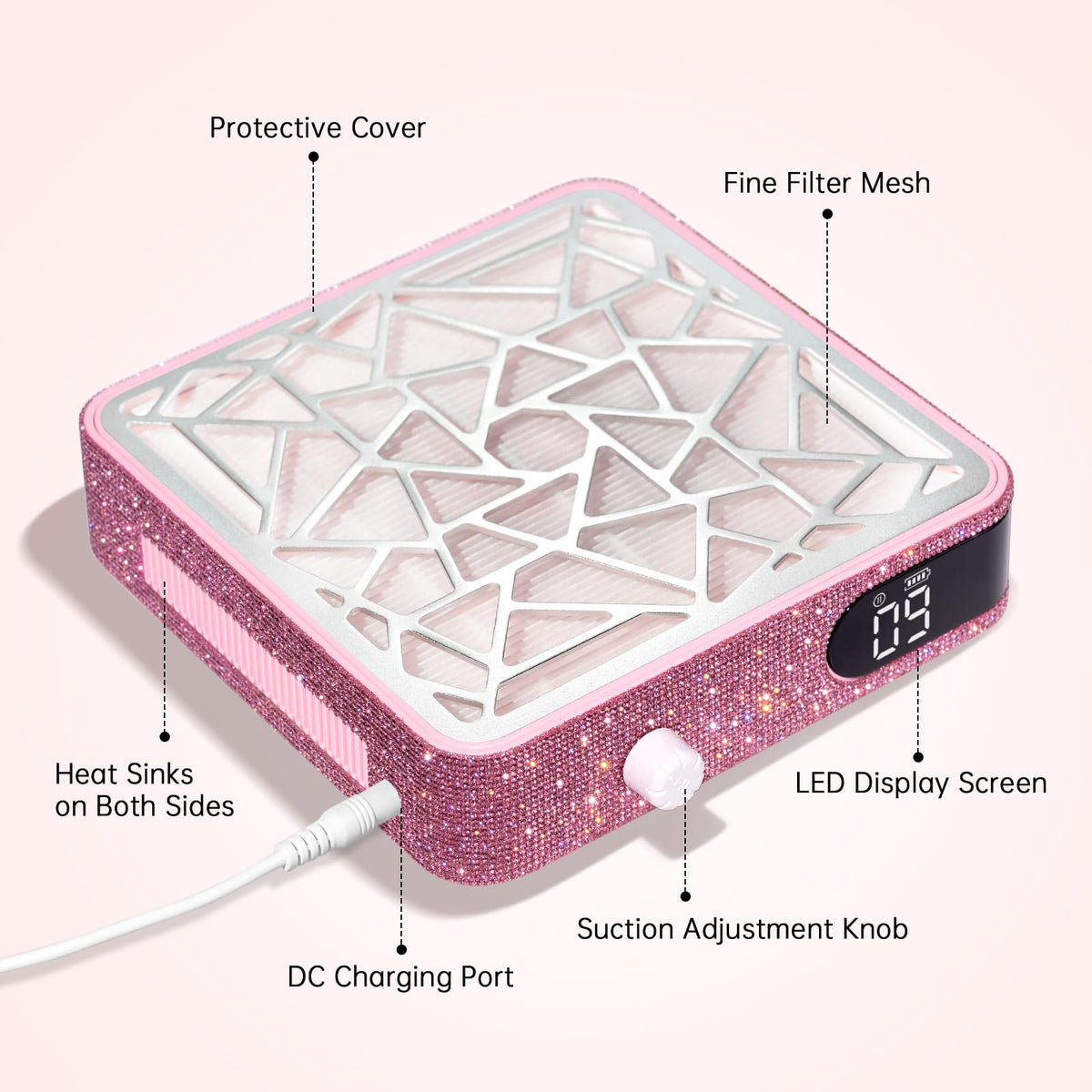 CHRISTINE SHELLY Nail Dust Collector in home use environment