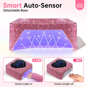 Christine Shelly nail lamp detachable magnetic base enables easy cleaning