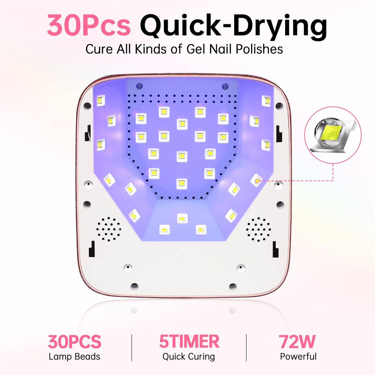 Christine Shelly nail lamp full-touch LCD display for precise control