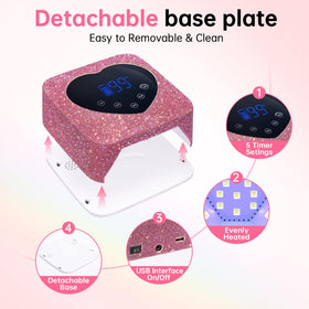 Christine Shelly nail lamp built-in rechargeable battery supports cordless use