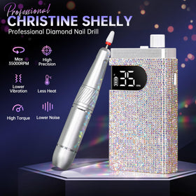 Christine Shelly portable nail file offers cordless convenience for on the go manicures