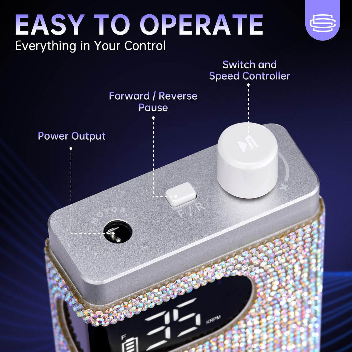 Christine Shelly rechargeable nail drill supports wireless use anywhere