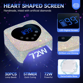 CHRISTINE SHELLY lamp with five timer display for precise curing cycles.