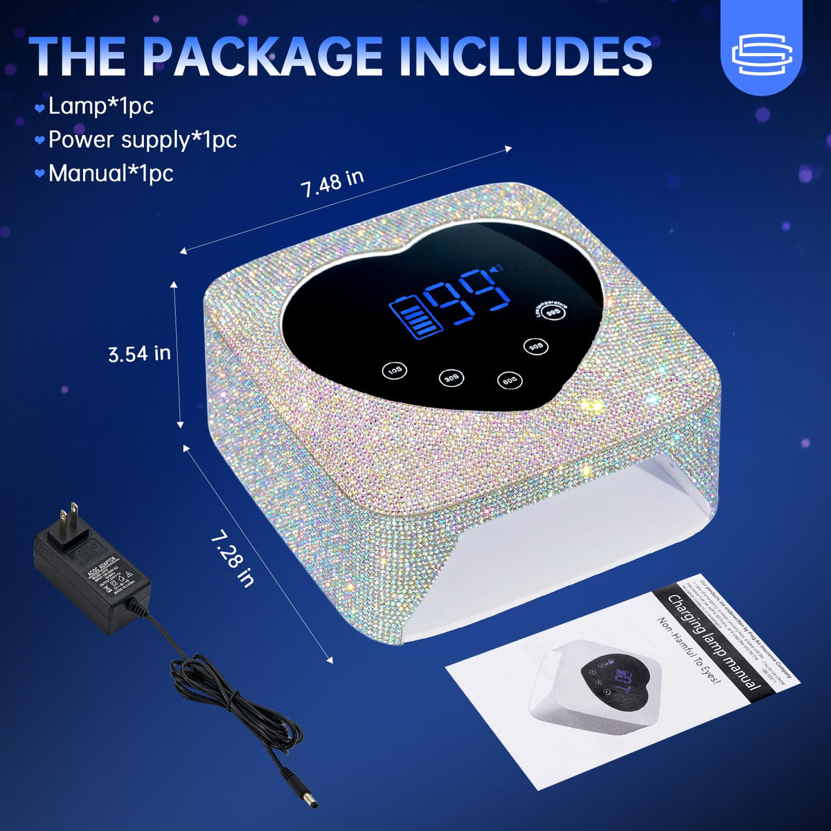 CHRISTINE SHELLY rechargeable battery enables cordless use up to six hours.