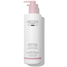 Christophe Robin Delicate Volumizing Shampoo lifts fine hair with rose extract