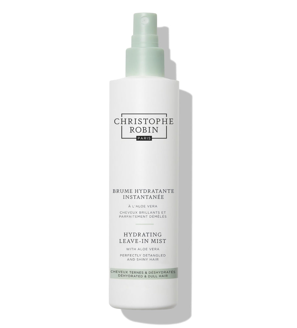 Christophe Robin Hydrating Leave-In Mist Aloe Vera bottle refreshes scalp and hair