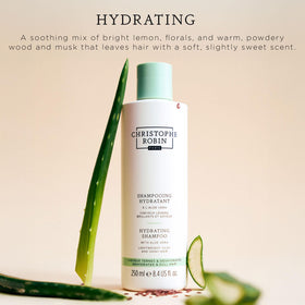 Christophe Robin Aloe Vera closeup highlighting hydration and nourishment for strands