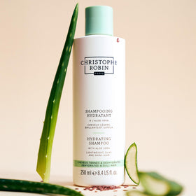 Christophe Robin flaxseed oil on packaging suggests elasticity for hair