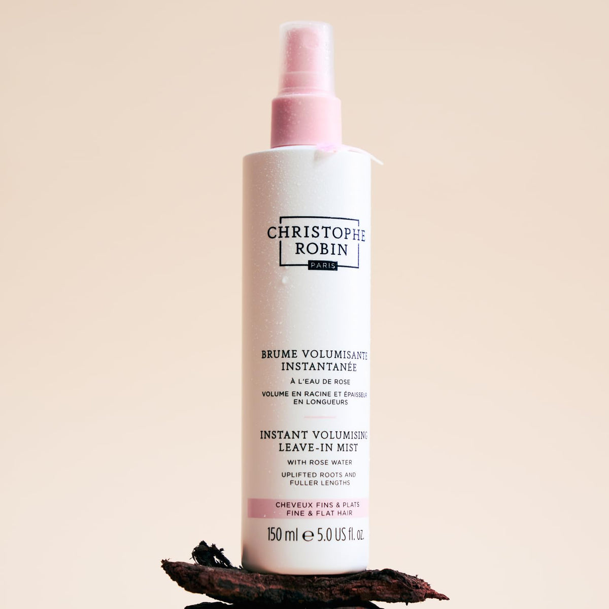 Sea minerals deliver airy texture and lasting volume in Christophe Robin mist.