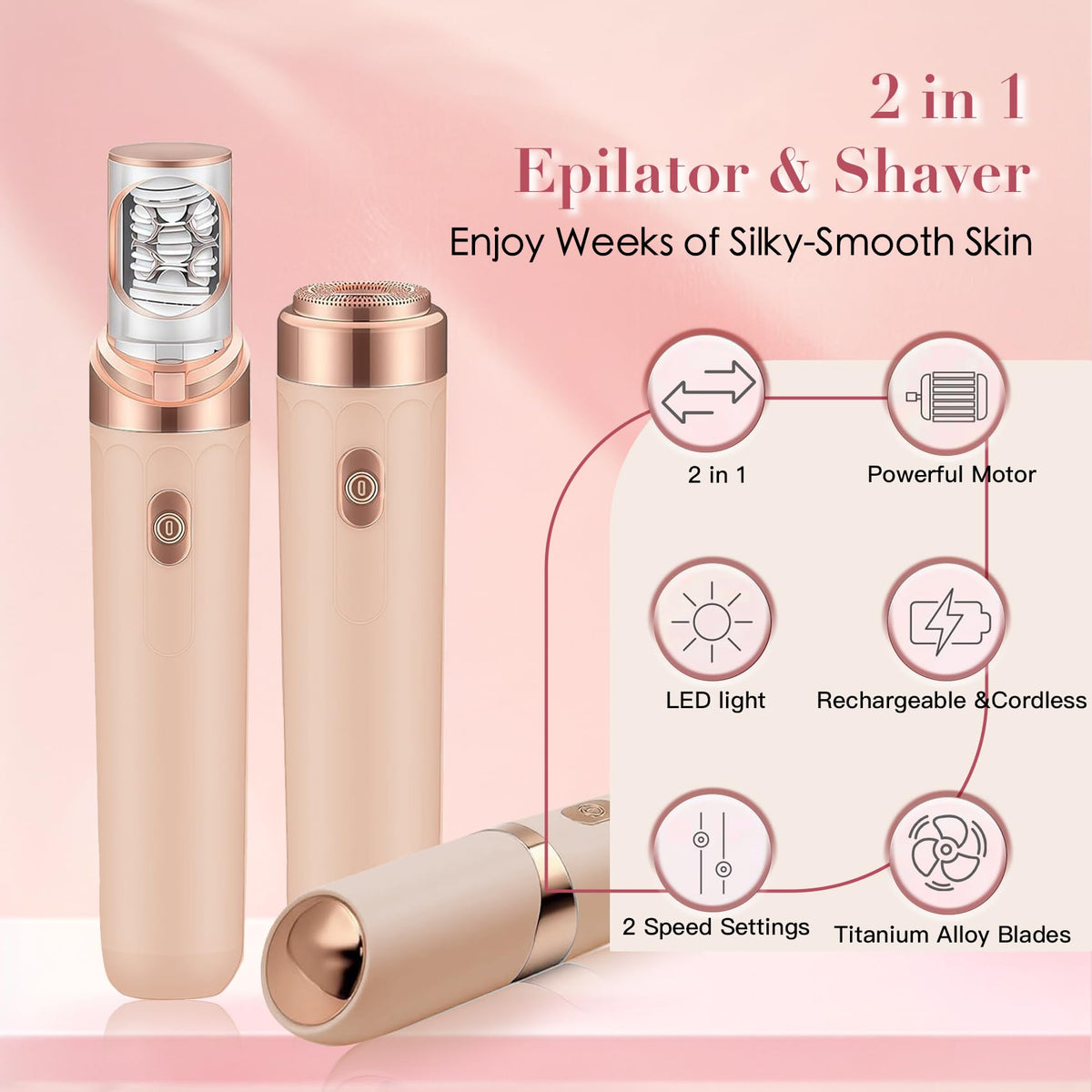 ChronoNest epilator used on underarms for smooth daily grooming