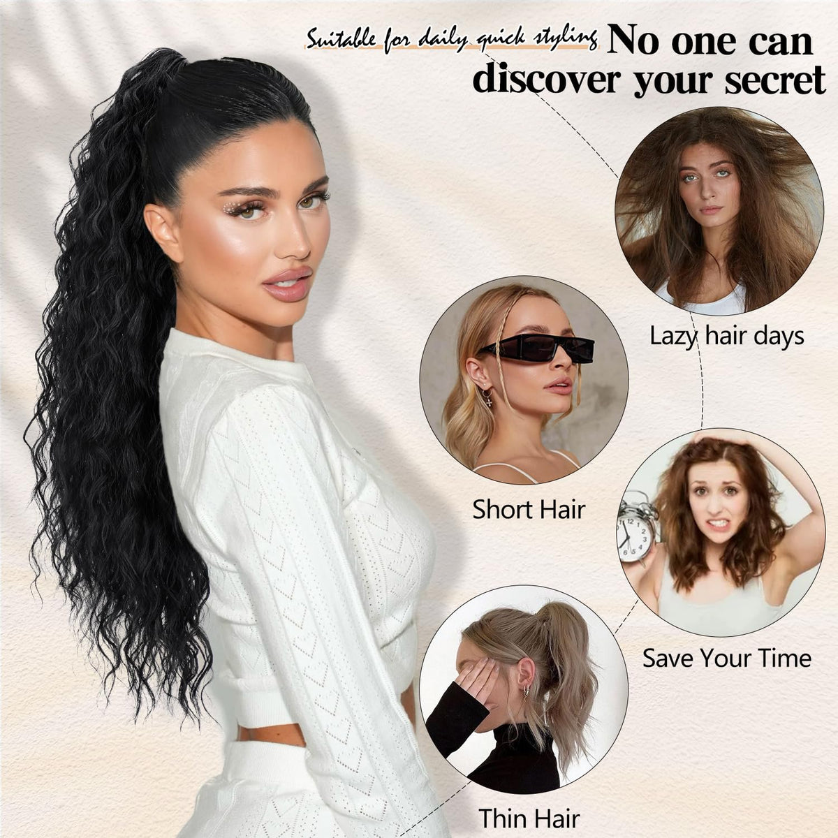 CHRSHN daily-wear ponytail extension for everyday outfits and confidence.