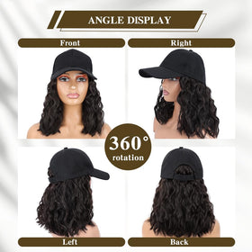 CHRSHN versatile-baseball-cap-wig fits daily use, parties, and cosplay.