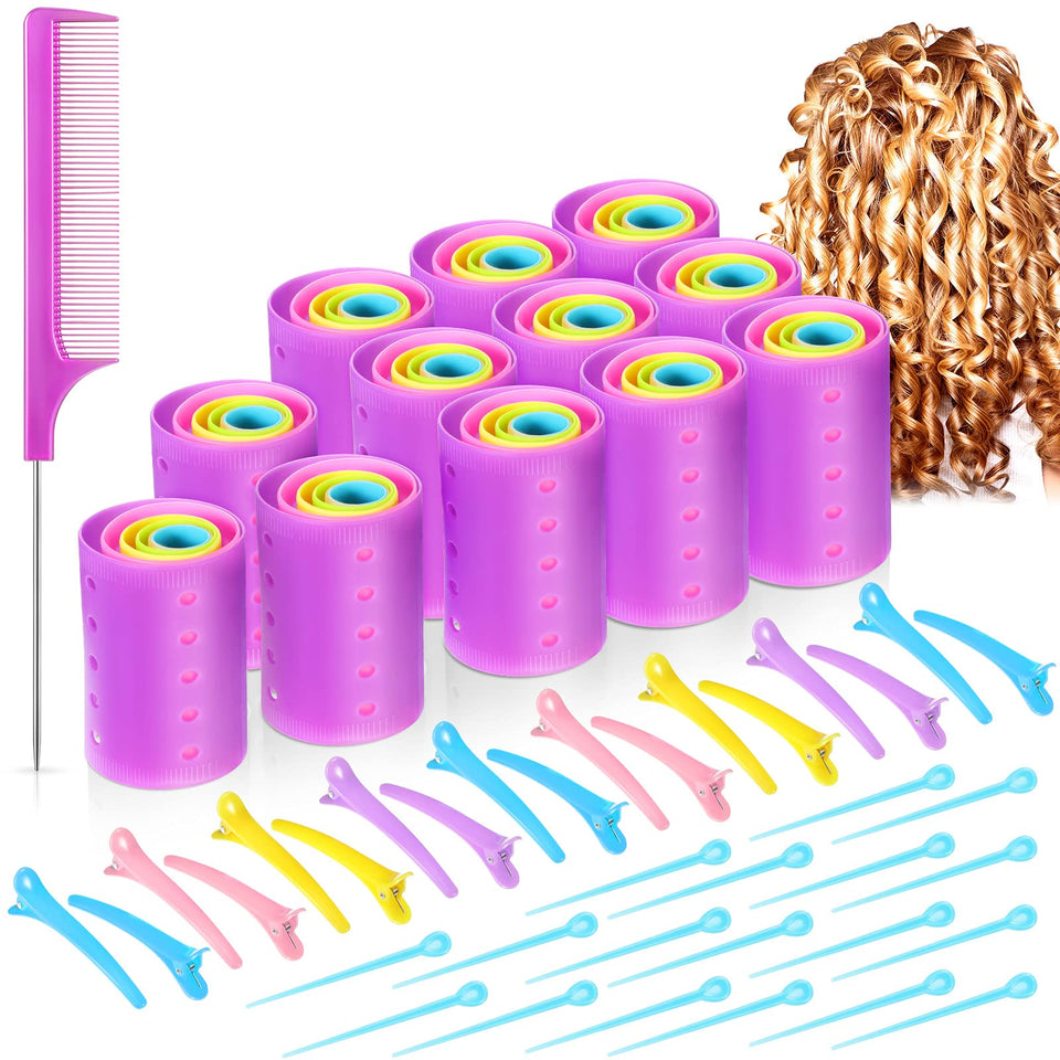 Chuangdi 141 Pcs Hair Rollers set with assorted sizes for customizable home curls