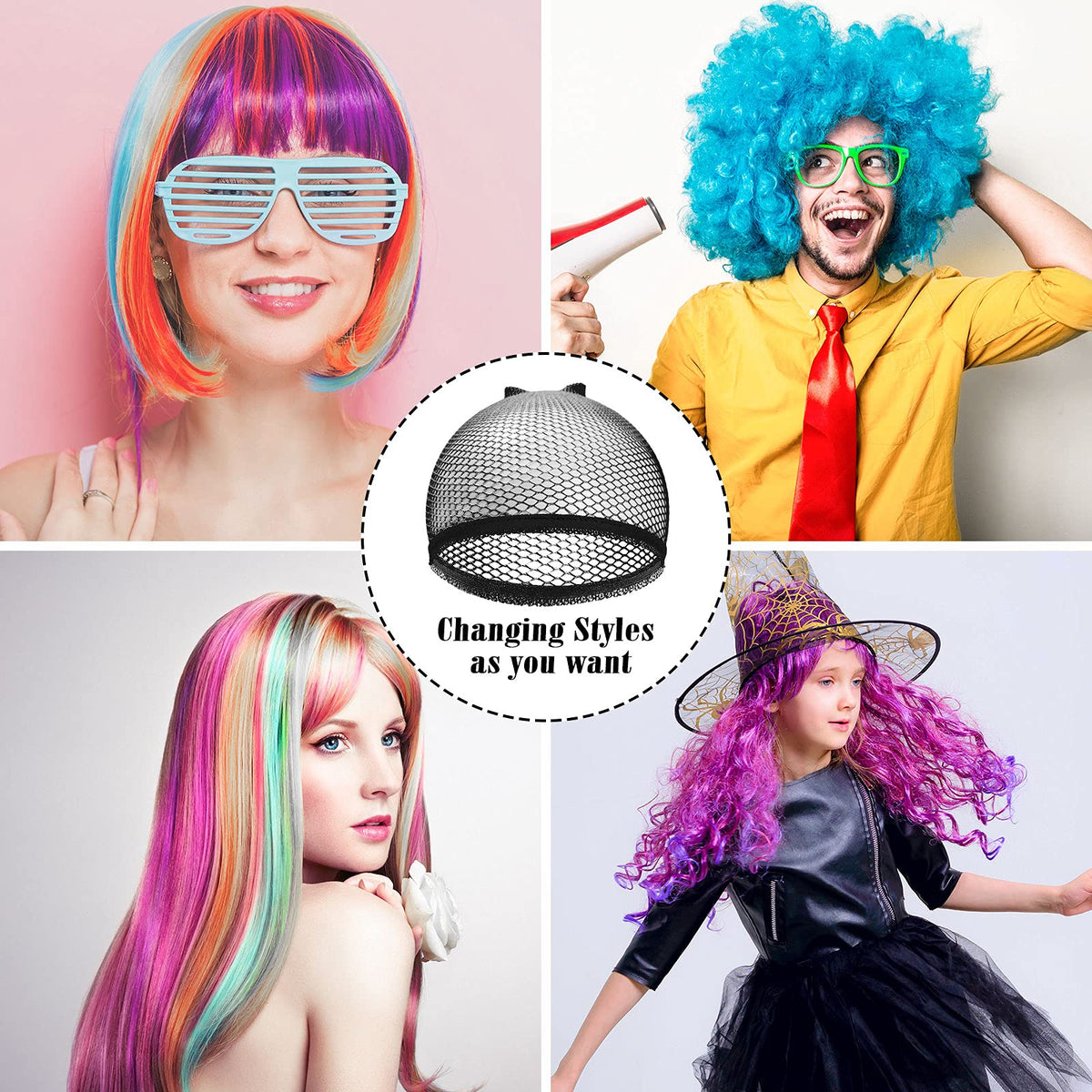 Chuangdi natural-color wig caps blend with hair for invisibility.