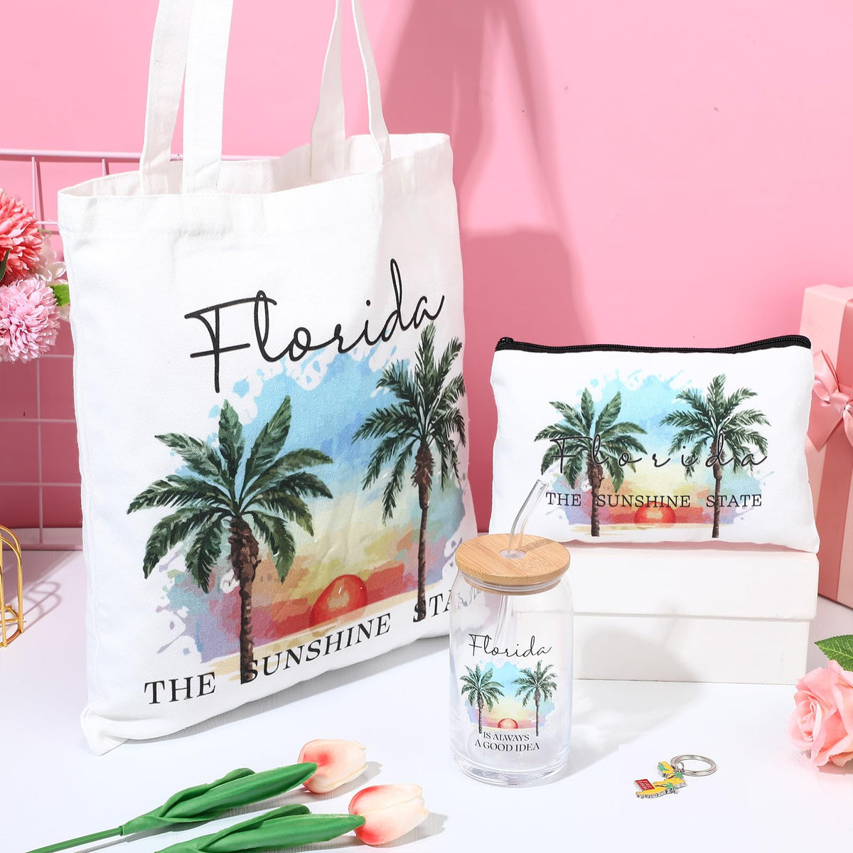 Chuangdi Florida travel set keychain as a stylish city souvenir.
