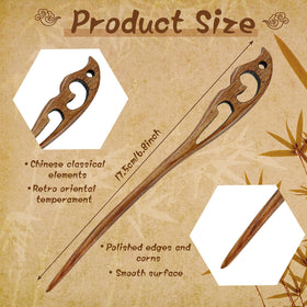 Chuangdi handmade carved hairpin with traditional Chinese design and elegance.