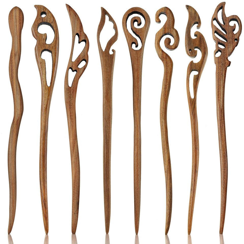 Chuangdi retro sandalwood hair sticks securely hold buns for daily wear.