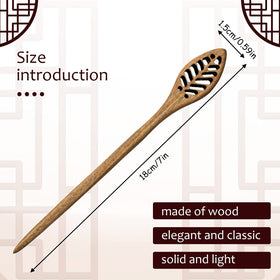 Chuangdi sandalwood hairpin brown with smooth glide for daily styling.