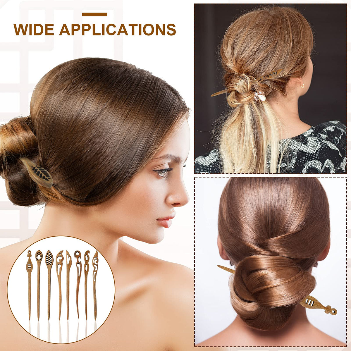 Chuangdi vintage hair sticks suitable for daily wear and decorative bookmarks.