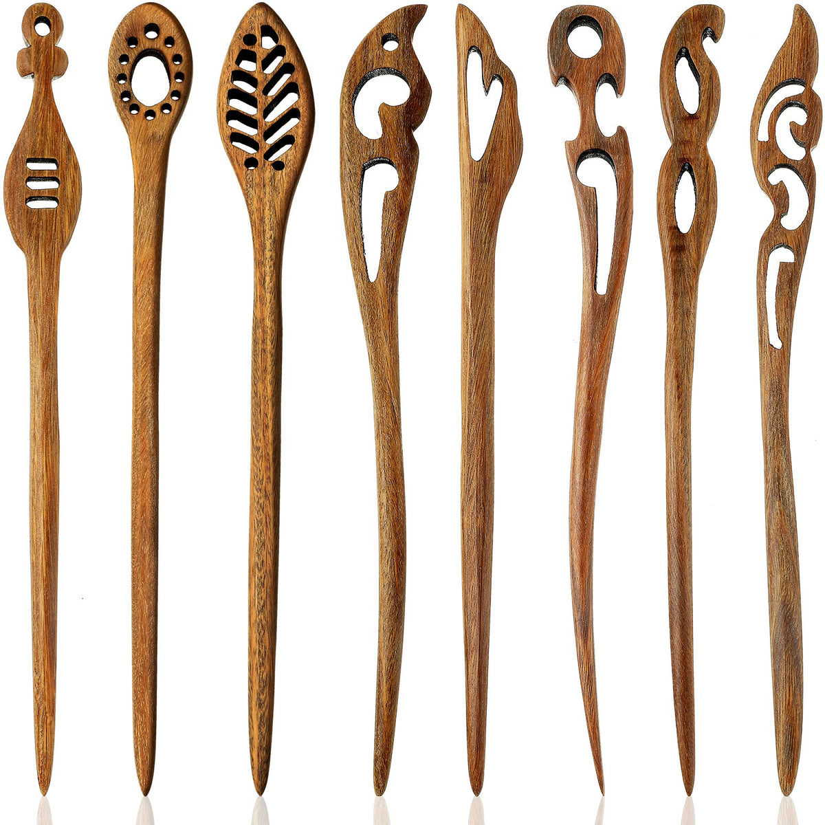 Chuangdi wooden hair sticks 7 inches for secure buns and vintage style.
