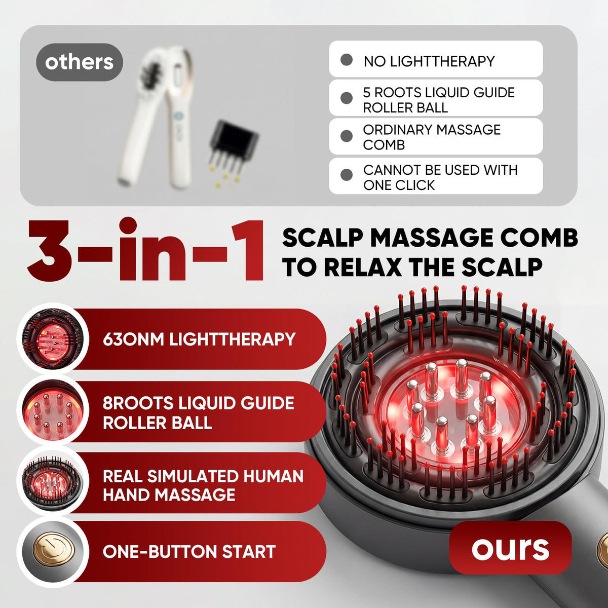 Chufa oil applicator precision tip for even scalp oil distribution.