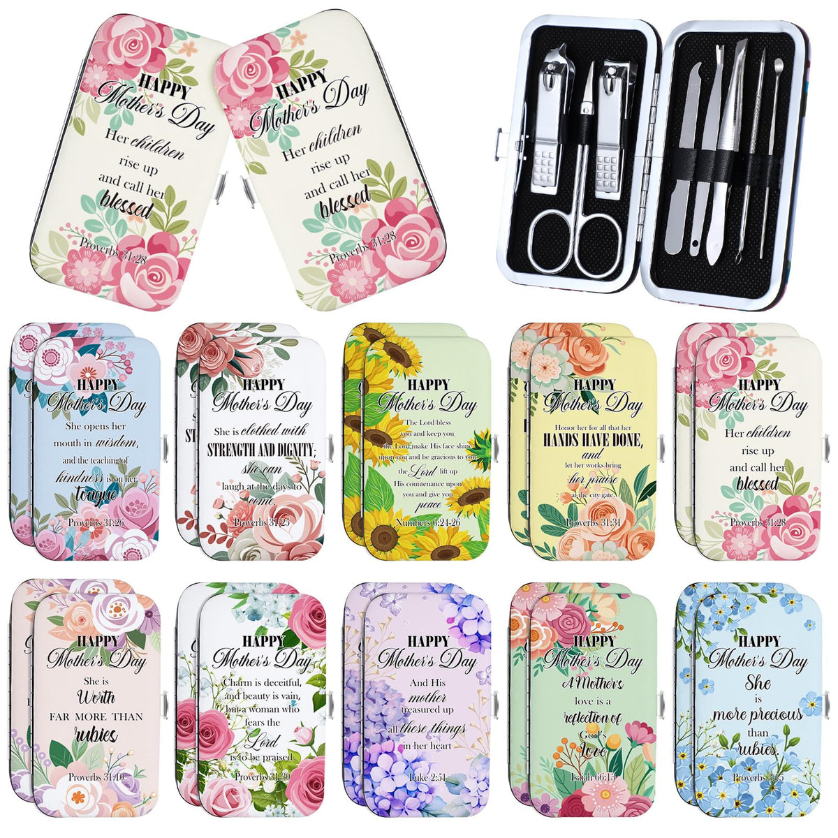 Chumia Mother's Day Christian nail kit bulk set for gifting and daily care