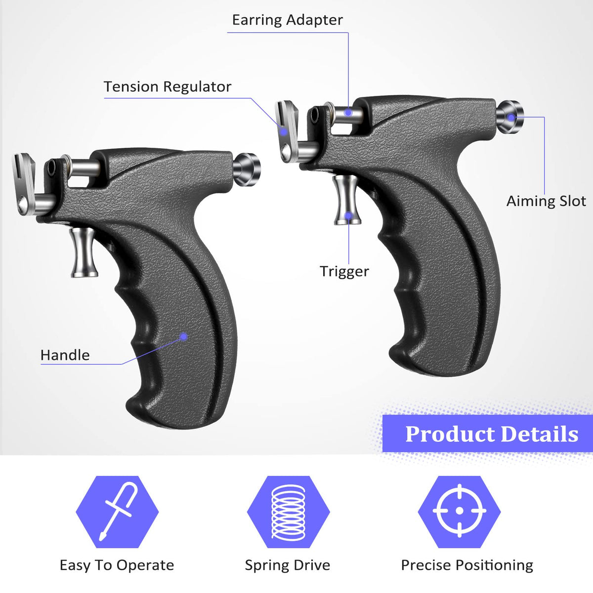 Chumia piercing tools with headset help steady controlled piercings
