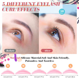 Chumia pink eye pad patches protect eyes during curling for cleaner results