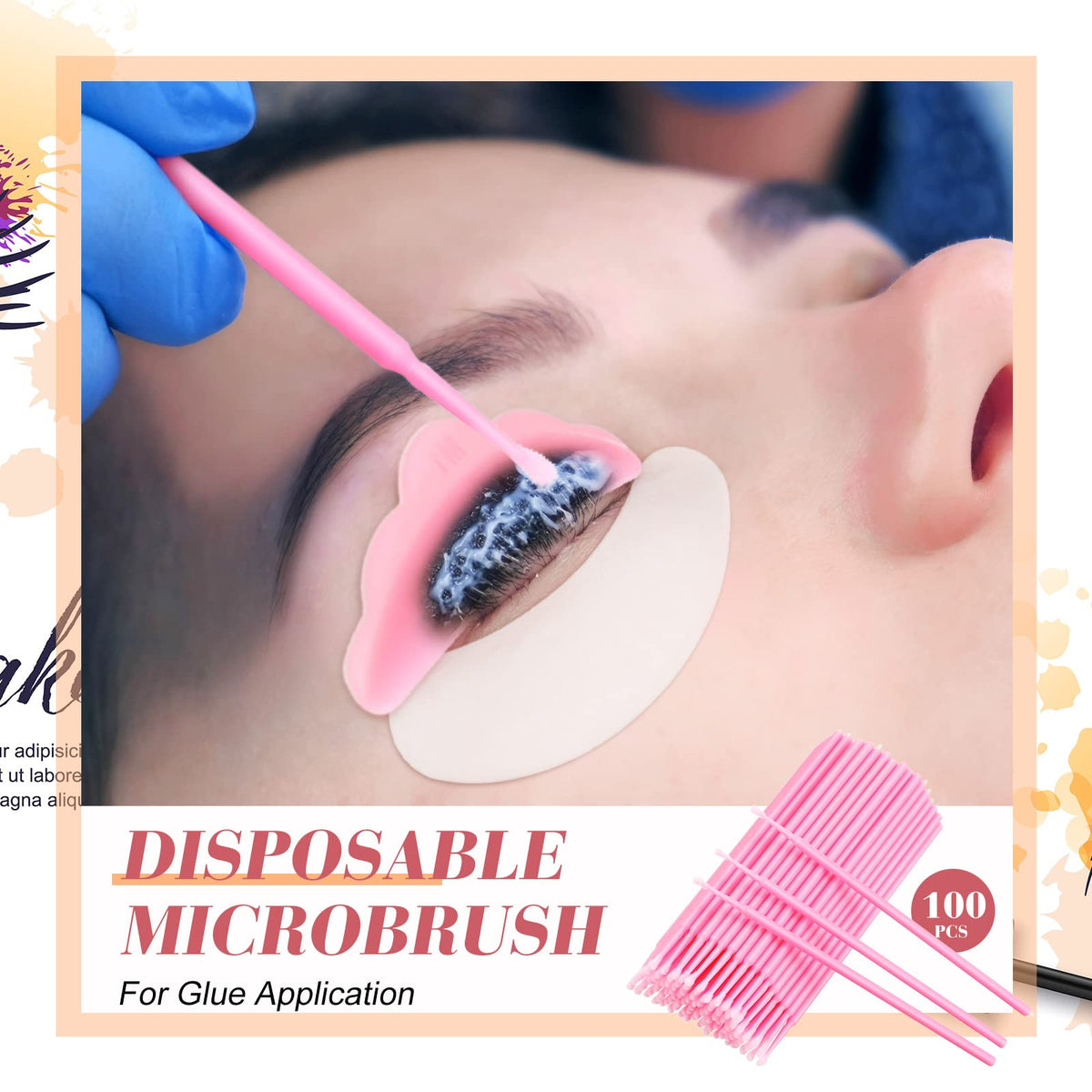 Chumia pink medium swabs for gentle, precise cleansing and prep